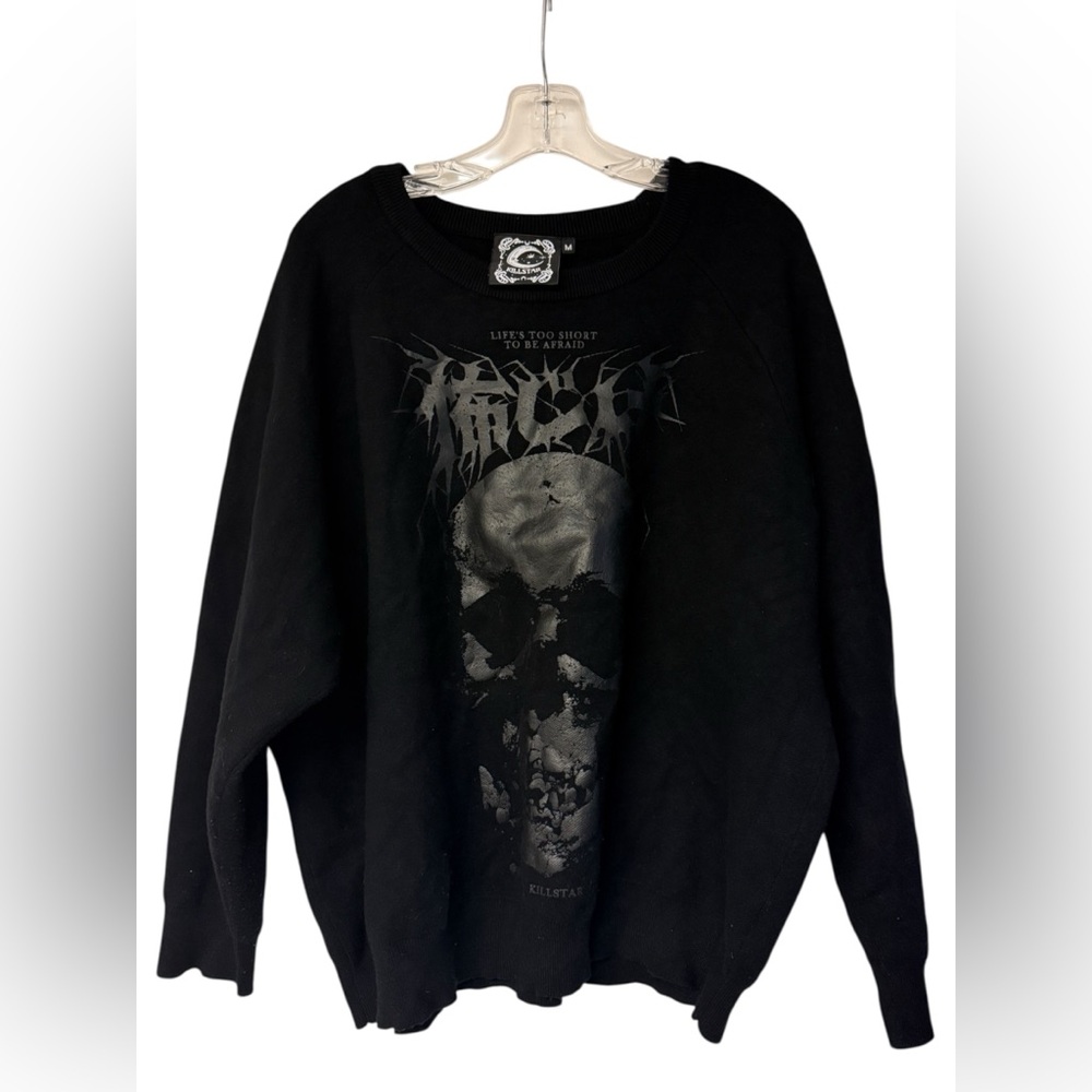 Killstar Oversized Graphic Skull Sweater